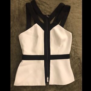 Black & white formal top new without tags